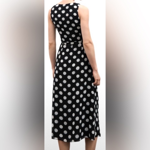 Mango Black/White Polka Dot Wrap Dress:
Size 6 - Picture 3 of 7